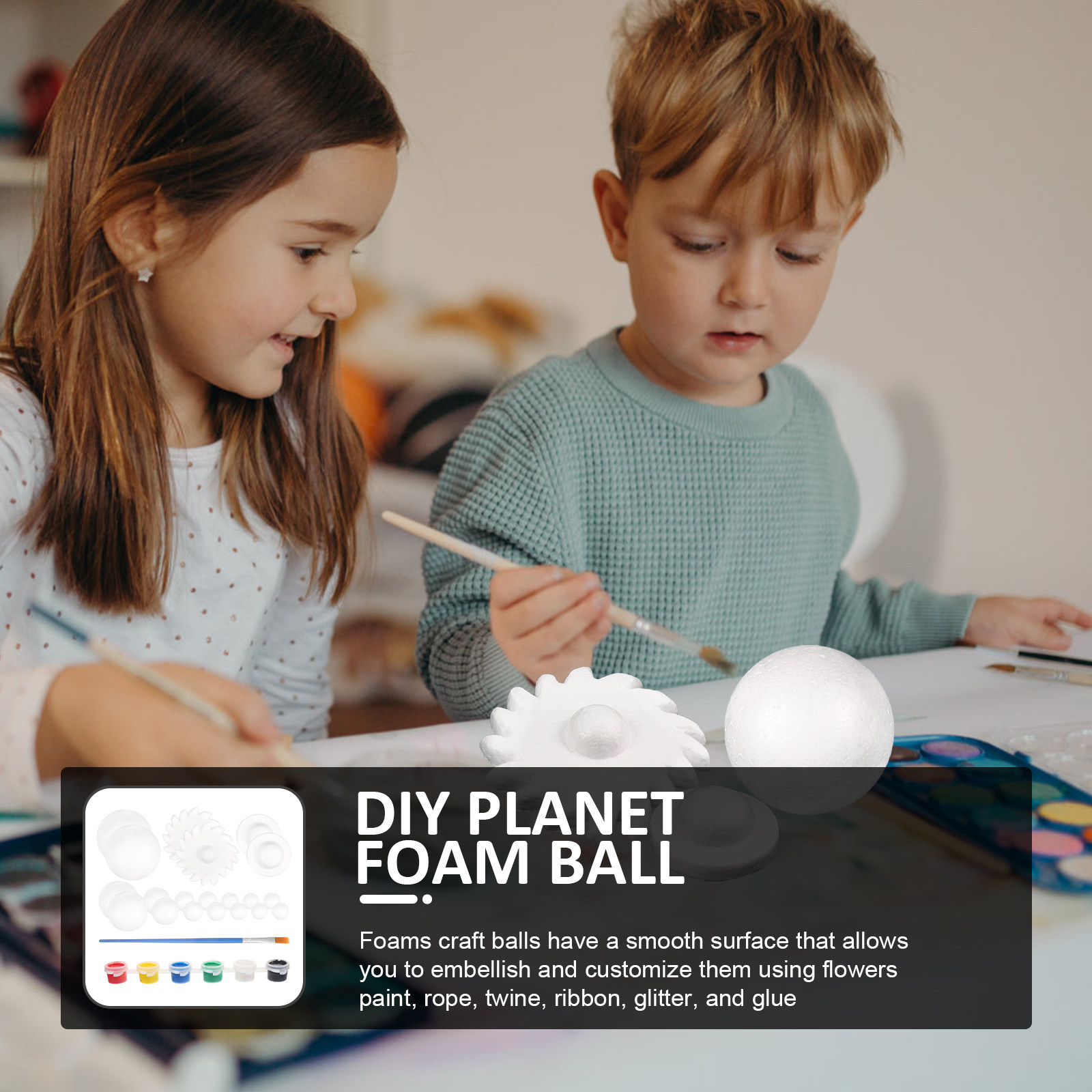 Science Project Diy - 2 Sets DIY Solar System Polystyrene