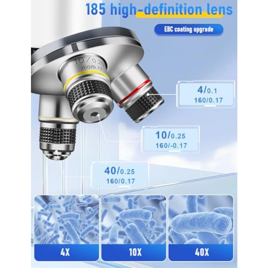 Compound Microscope for Adults - Microscope Compound 40X reseña y precio