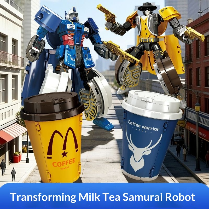 Transforming toy milk tea warr - Science Robot reseña y precio