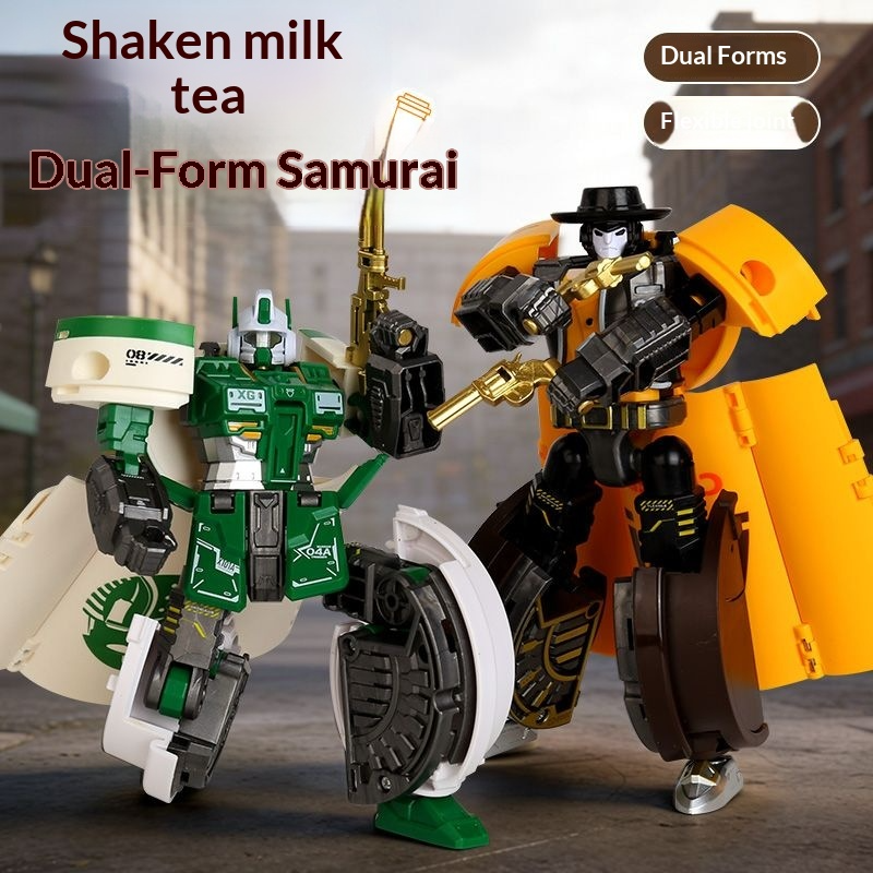 Transforming toy milk tea warr - Science Robot reseña y precio