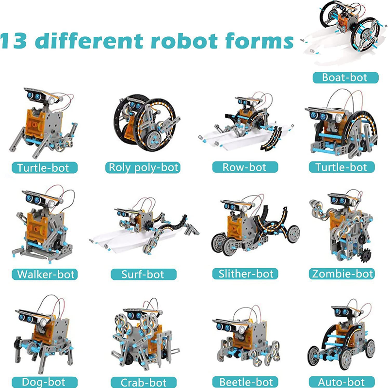 13-in-1 Solar Powered Robot Ki - Science Project Robot reseña y precio