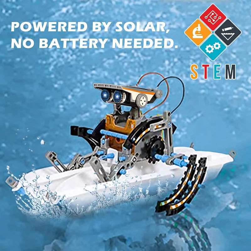 13-in-1 Solar Powered Robot Ki - Science Project Robot reseña y precio