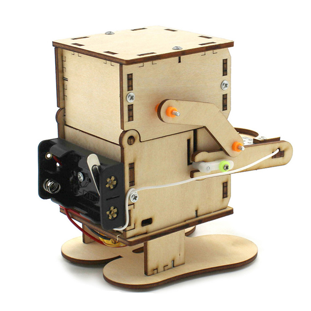 Wooden Assemble DIY Robot Eati - Science Project Robot reseña y precio