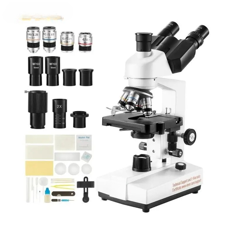 VEVOR Compound Trinocular Micr - Microscope Compound 40X reseña y precio