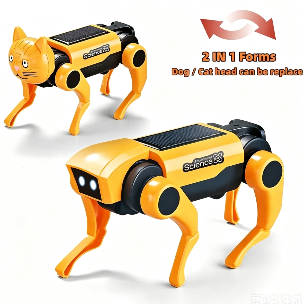2IN1 Solar Robot Dog Replaceab - Science Project Robot reseña y precio