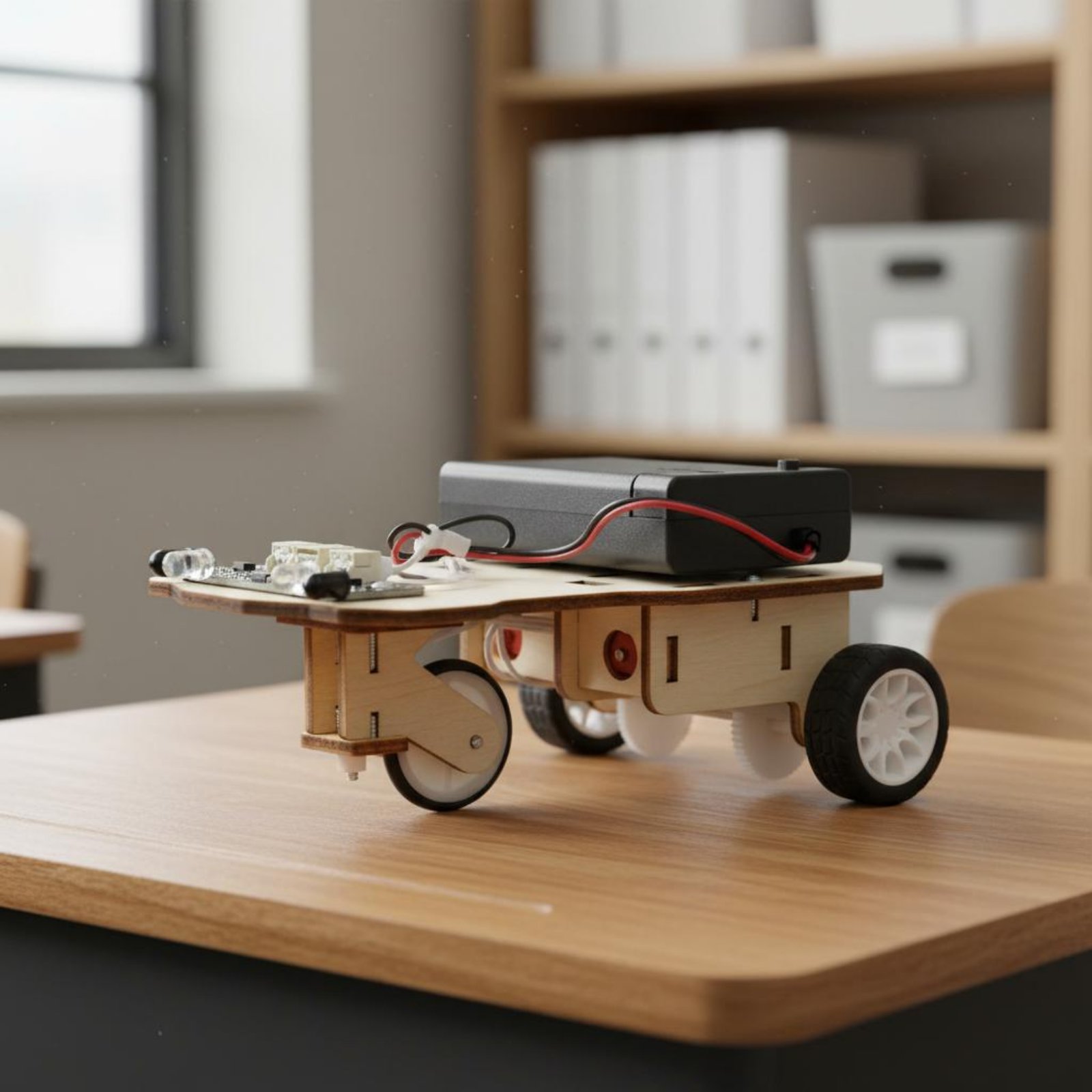 Wooden Intelligent Vehicle Kit - Science Robot reseña y precio