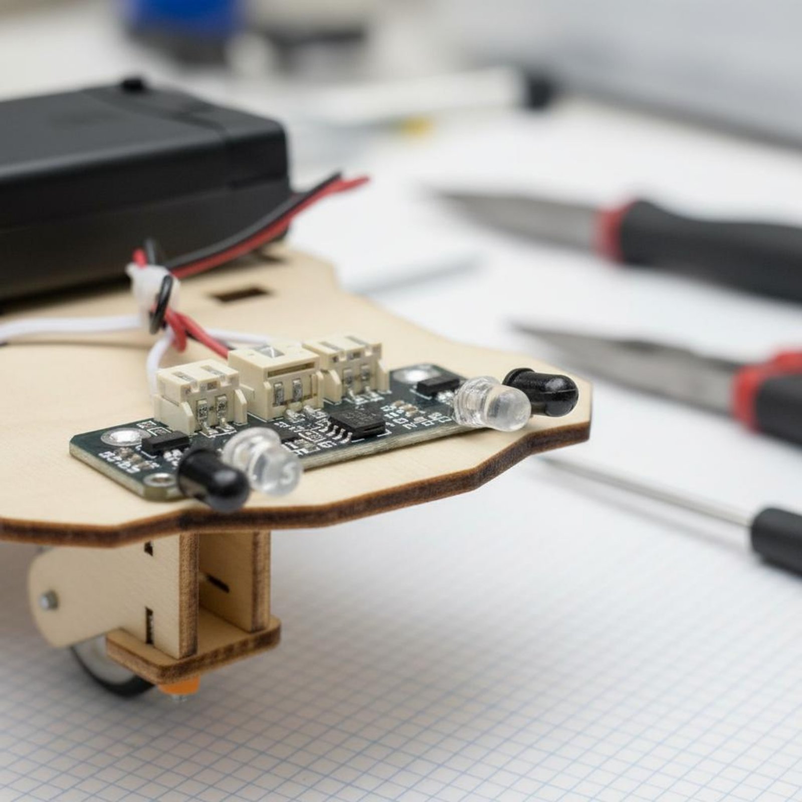 Wooden Intelligent Vehicle Kit - Science Robot reseña y precio